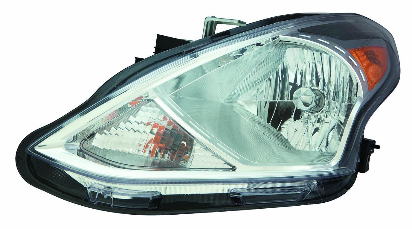 Phare avant gauche (côté conducteur) pour Nissan Versa Sedan 2015-2019, ampoule halogène Ni2502230C - Hunt Parts