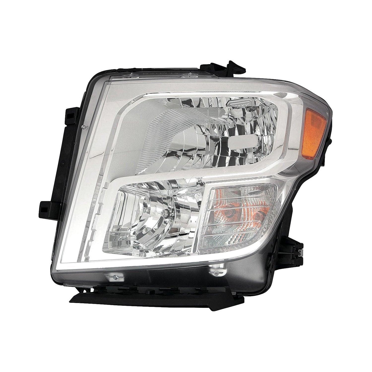 Phare avant gauche (côté conducteur) pour Nissan Titan XD 2016-2021, halogène haute qualité, NI2502250