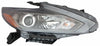 2016-2018 Nissan Altima Head Lamp Passenger Side Halogen With Black Bezel Without Led Daytime Running Light Economy Quality