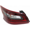 2017-2018 Nissan Altima Tail Lamp Driver Side Sr Model With Dark Red Bezel Economy Quality