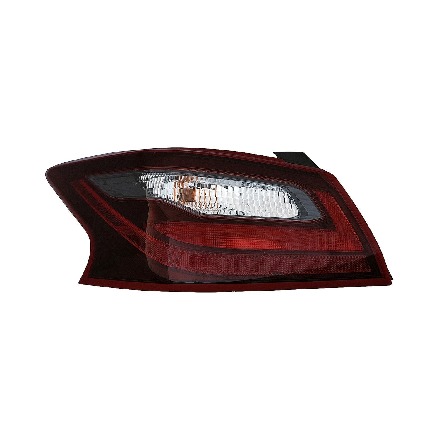 Feu arrière côté conducteur pour Nissan Altima 2017-2018 SR avec enjoliveur rouge foncé, référence Ni2804111C - Hunt Parts