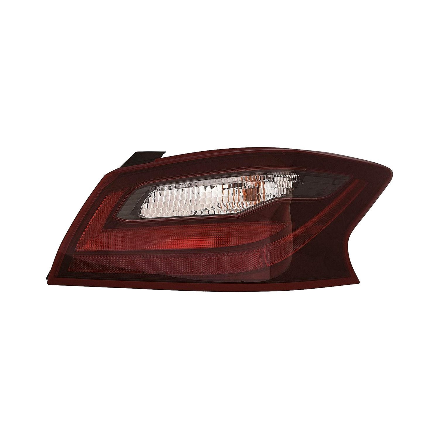 Feu arrière côté passager pour Nissan Altima 2017-2018 SR avec enjoliveur rouge foncé, référence Ni2805111C - Hunt Parts