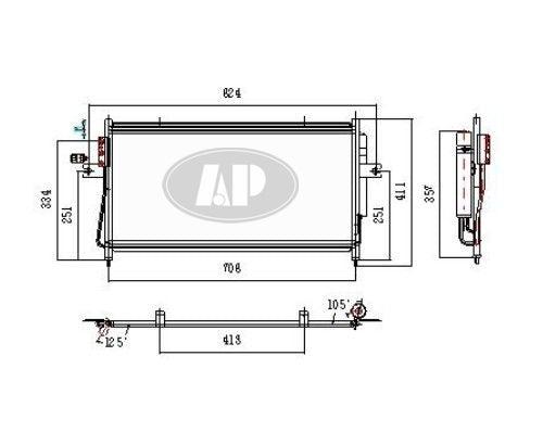 Condenseur Nissan Xterra 2003-2004 3100, NI3030151