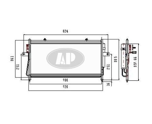 Condenseur Nissan Frontier 2003-2004 (3100) 01/0304 , NI3030158