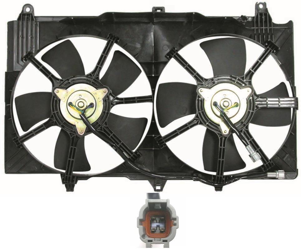 Ensemble ventilateur de refroidissement pour Infiniti G35 Coupé 2002-2004 (G35 déc. 2002-juillet 2004) et 350Z 2003-nov. 2006, référence NI3115127