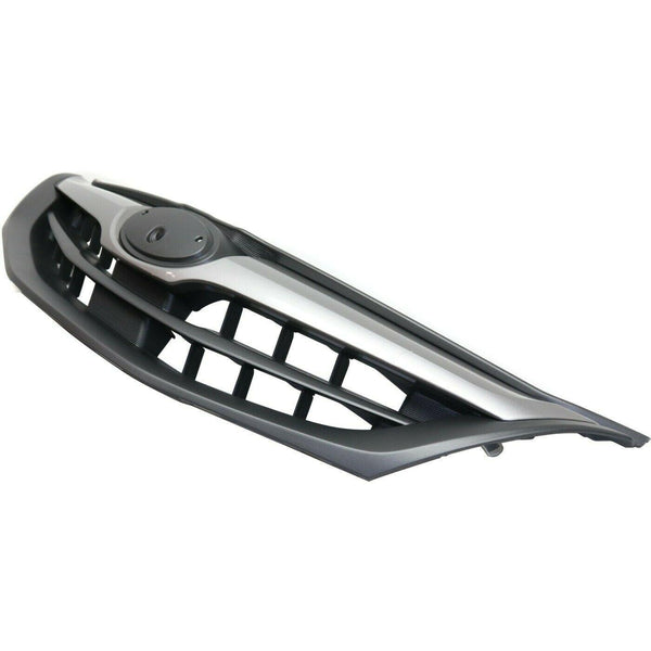 2010-2011 Subaru Impreza Grille Matte-Black With Moulding Silver Gray 