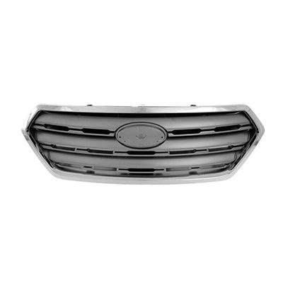 Calandre Subaru Outback 2015-2017 peinte en gris argenté avec moulure chromée, SU1200159