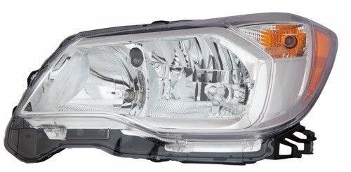 Head Lamp Driver Side Subaru Forester 2014-2016 Halogen 2.5L Chrome Bezel Capa , Su2502145C