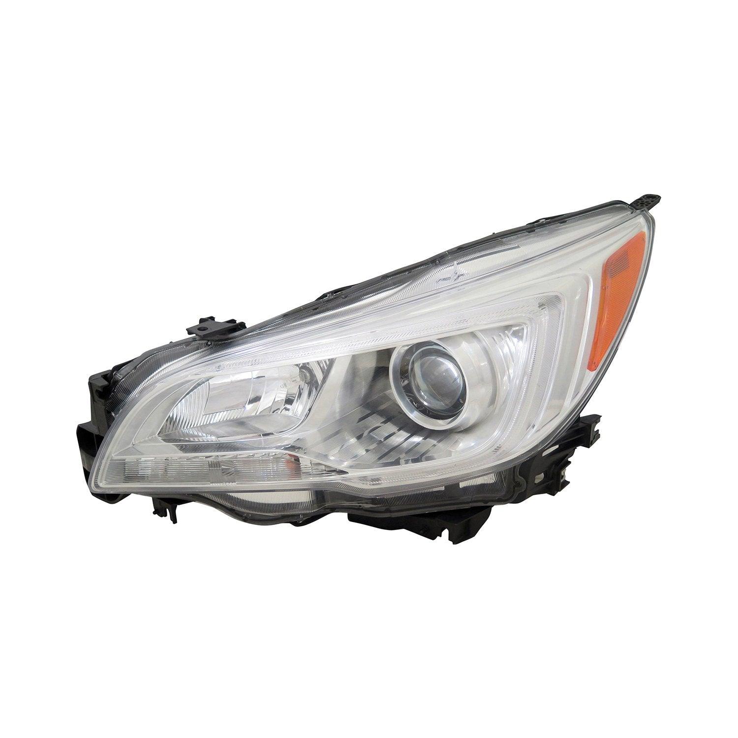 Phare avant gauche halogène avec enjoliveur chromé pour Subaru Legacy 2.5I (2015-2017), haute qualité, référence SU2502151