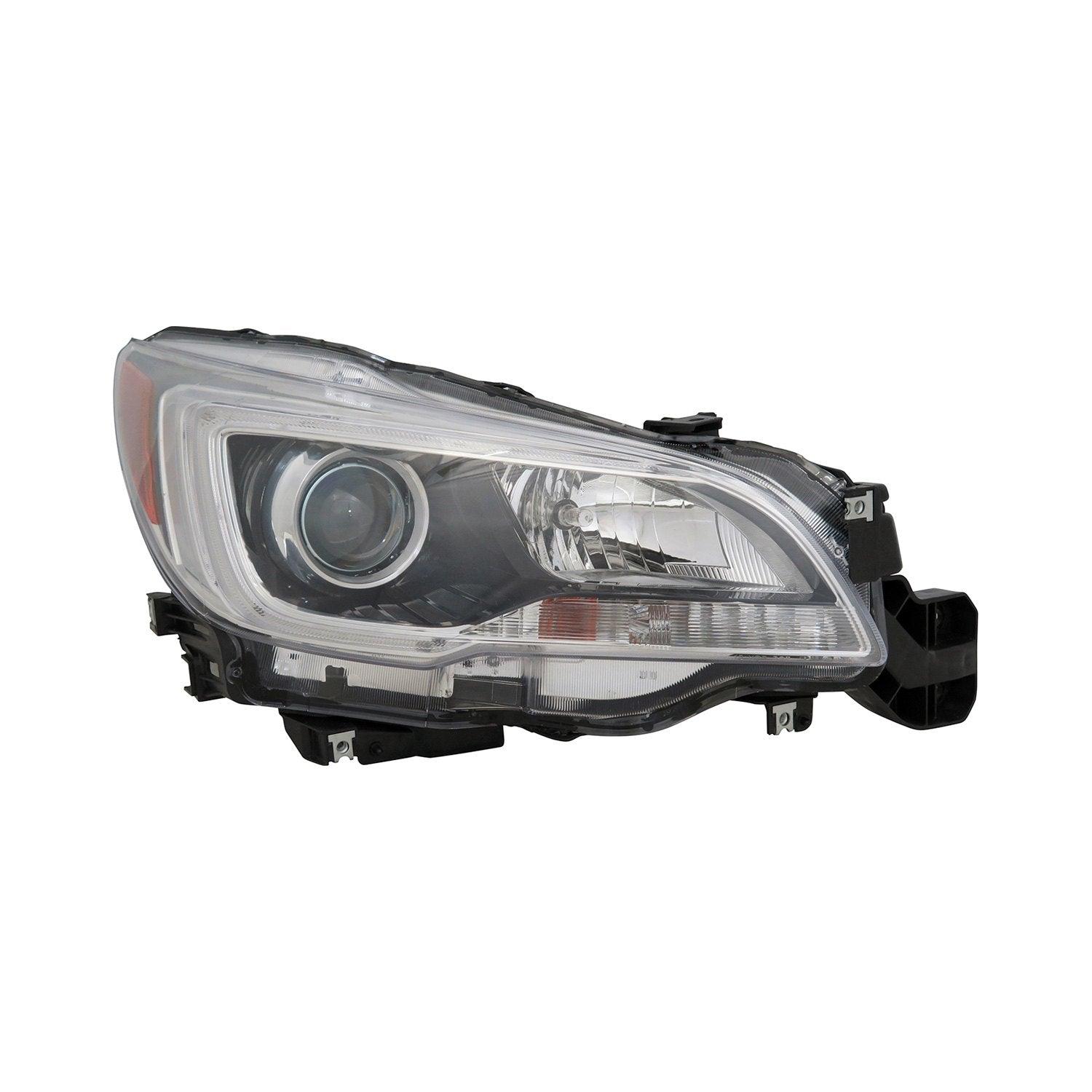 Phare avant côté passager pour Subaru Legacy 2015-2017, halogène, avec contour noir et garniture chromée, 3,6 L, haute qualité, SU2503149