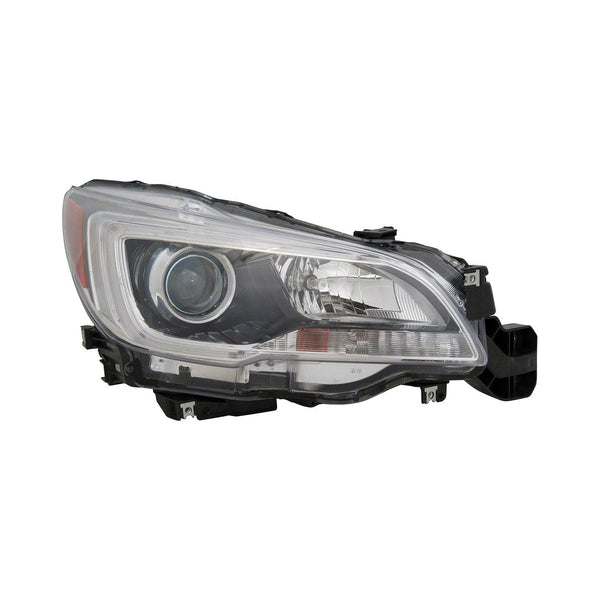 2015-2017 Subaru Outback  Head Lamp Passenger Side Halogen With Black Bezel/Chrome Trim 3.6L High Quality 
