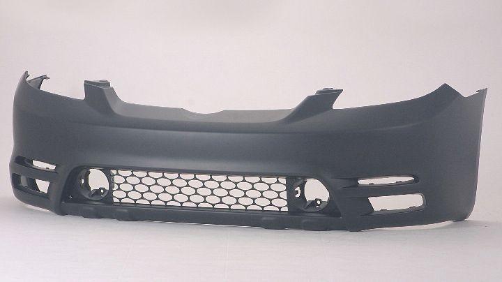 Pare-chocs avant Toyota Matrix 2003-2004 apprêté sans trou pour aileron, modèle Base/Xr TO1000236