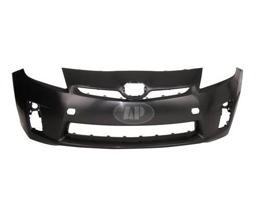 2010-2011 Toyota Prius Bumper Front Primed Without Sensor Without Washer Hole For Halogen Head Lamp Capa