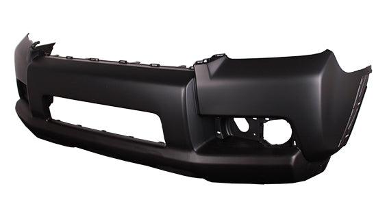 2010 Toyota 4Runner Bumper Front Black With Fog Lamp Hole Without Moulding