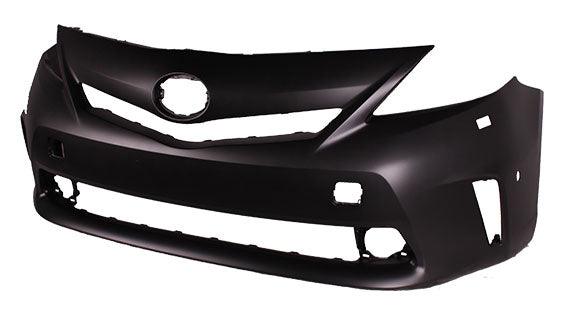 2012-2014 Toyota Prius V Bumper Front Primed With Sensor With Washer Hole