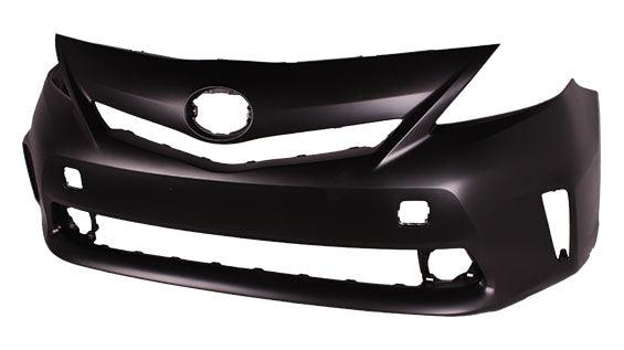 2012-2014 Toyota Prius V Bumper Front Primed Without Sensor Without Washer Hole