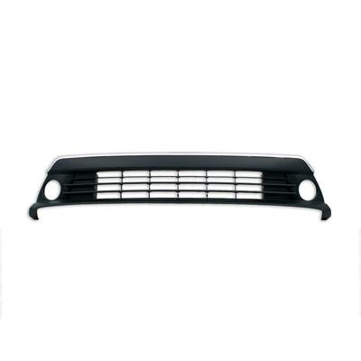 Calandre inférieure partiellement apprêtée noire pour Toyota Prius Plug-In 2012-2015 avec moulure chromée et emplacement pour phares antibrouillard, TO1036139