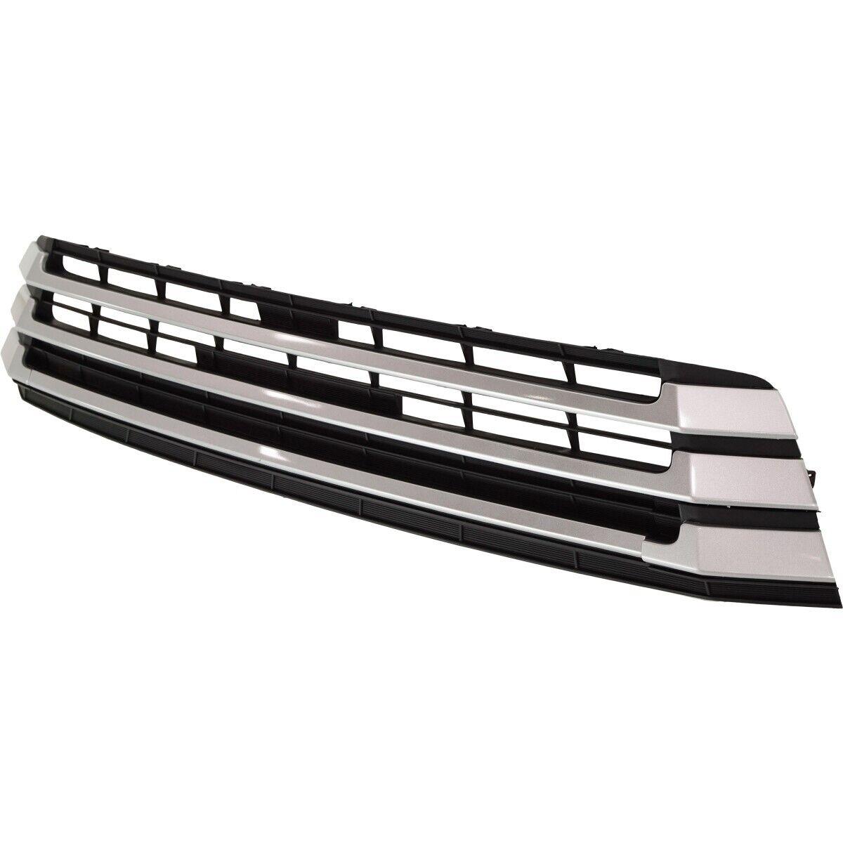 Calandre inférieure Toyota Highlander Hybrid 2017-2019 Noir mat avec moulure argentée, TO1036173
