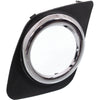 2009-2012 Toyota Rav4 Fog Lamp Bezel Front Driver Side Base/Sport Matte Finish With Chrome Ring
