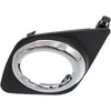 2009-2012 Toyota Rav4 Fog Lamp Bezel Front Driver Side Base/Sport Matte Finish With Chrome Ring