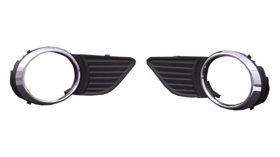 2011-2017 Toyota Sienna Fog Lamp Bezel Front Driver Side Matte-Black With Chrome Mld Exclude Se