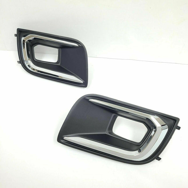2018-2020 Toyota Sequoia Fog Lamp Bezel Front Driver Side Textured Black With Chrome Moulding
