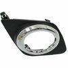 2009-2012 Toyota Rav4 Fog Lamp Bezel Front Passenger Side Base/Sport Matte Finish With Chrome Ring