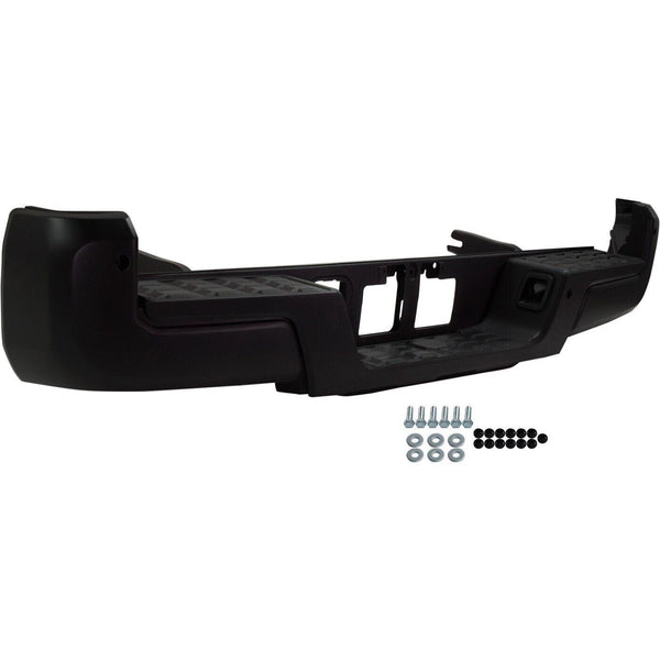 2016-2021 Toyota Tacoma  Bumper Rear Assembly Without Towing Hook With Sensor Hole Black