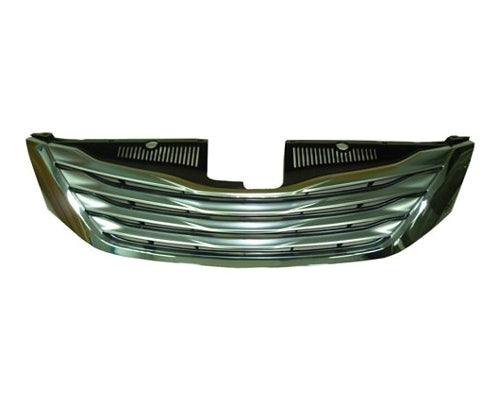 Calandre noire pour Toyota Sienna 2011-2012 (sans régulateur de vitesse, avec pack Premium, modèles Ltd/XLE), TO1200335