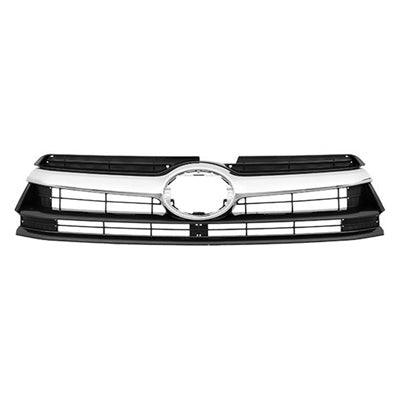 Calandre peinte en gris foncé avec moulure chromée pour Toyota Highlander 2014-2016, TO1200371