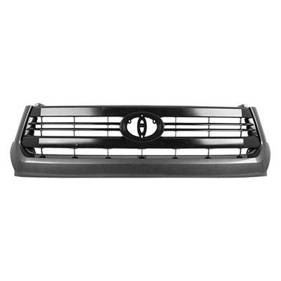 Calandre Toyota Tundra 2014-2017 peinte en noir avec moulure grise, modèle Sr, TO1200372