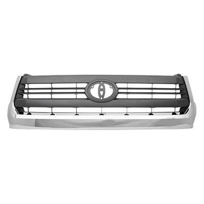 Calandre Toyota Tundra 2014-2017 peinte en gris avec moulure chromée, modèle SR5, TO1200373