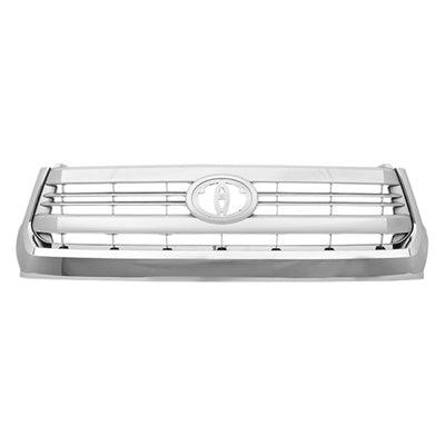 Calandre Toyota Tundra 2014-2017 peinte en gris argenté avec moulure chromée, édition 1794, TO1200376