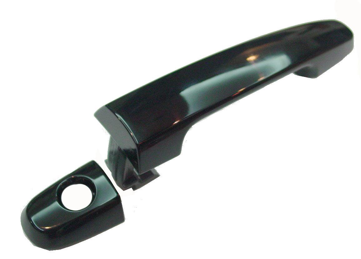 Poignée de porte extérieure avant côté conducteur/passager pour Toyota Highlander 2001-2007 avec serrure (noir lisse), TO1310136