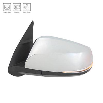 2016-2021 Toyota Tacoma  Mirror Driver Side Power Heated Chrome With Signal Without Blind Spot Manual Fold