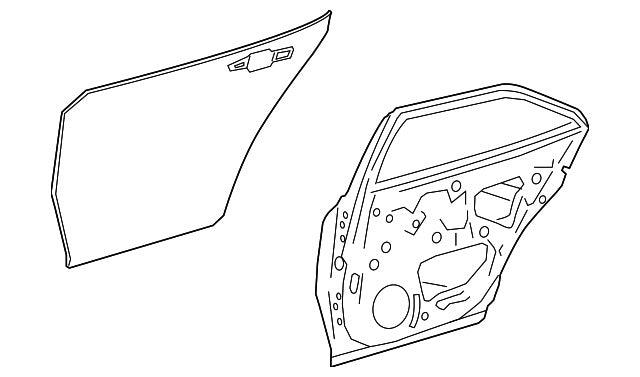 Porte arrière côté conducteur Toyota Camry 2018-2021, acier, qualité économique, TO1502997U