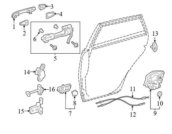 Porte arrière côté conducteur pour Toyota Corolla Berline 2020, en acier, de qualité économique et fabriquée aux États-Unis, TO1502999U