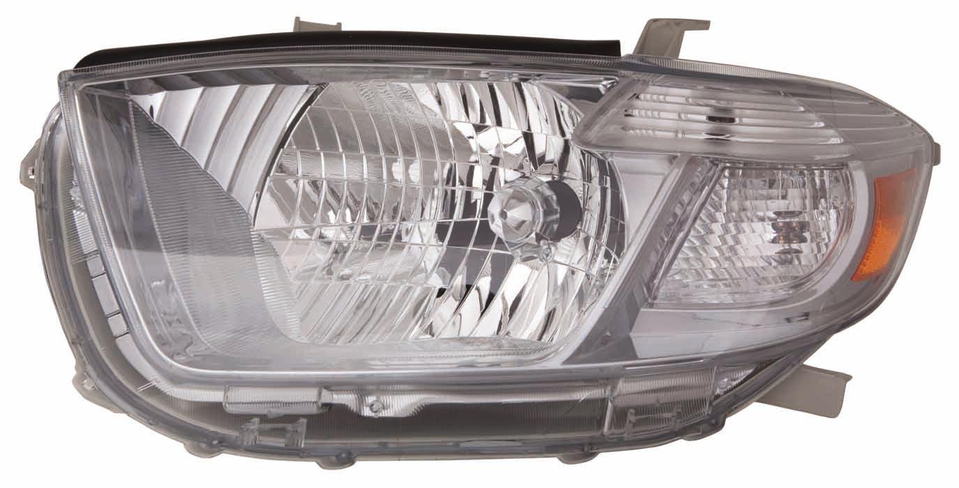 Phare avant côté conducteur pour Toyota Highlander Sport 2008-2010, avec lentille fumée de haute qualité, TO2502177