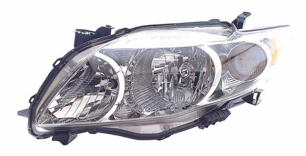 2009-2010 Toyota Corolla Sedan Head Lamp Driver Side Base/Ce/Le/Xle High Quality