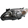 2011-2013 Toyota Corolla Sedan Head Lamp Driver Side Us Built Black Bezel S/Srx High Quality