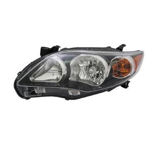 Phare avant côté conducteur pour Toyota Corolla berline 2011-2013 (fabrication américaine), contour noir, S/SRX Capa, TO2502204C - Hunt Parts