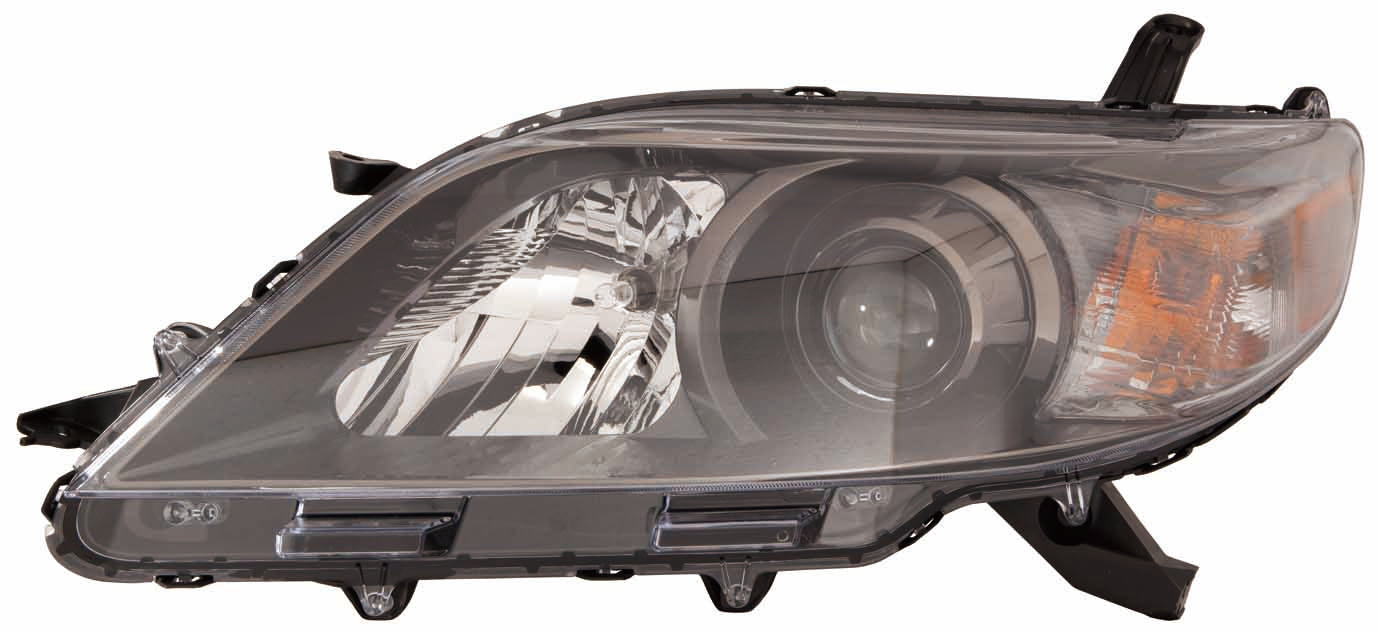 Phare avant côté conducteur pour Toyota Sienna 2011-2014 avec enjoliveur noir, modèle SE, référence To2502207C - Hunt Parts