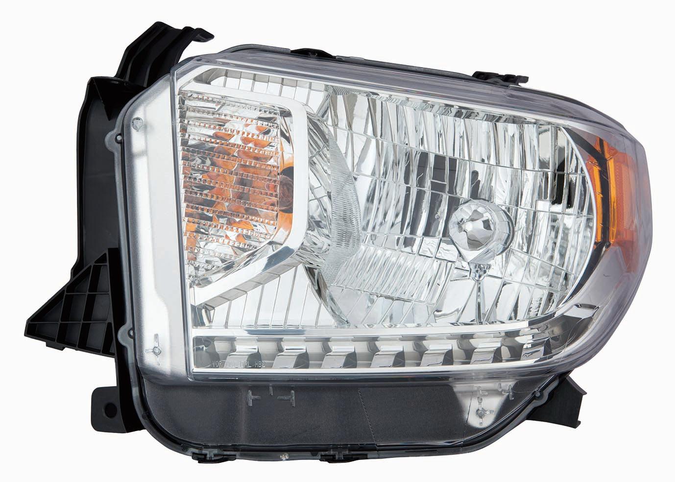 Phare avant gauche (côté conducteur) pour Toyota Tundra 2014-2016 SR/SR5/Ltd, halogène, sans correcteur d'assiette ni feu de position à LED, haute qualité, TO2502218