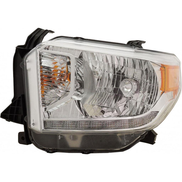2014-2017 Toyota Tundra Head Lamp Driver Side Halogen With Led Drive Lamp Platinum/1794 Edition Model Economy Quality