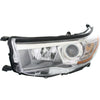 2014-2016 Toyota Highlander Hybrid Head Lamp Driver Side With Smoked Chrome Bezel High Quality
