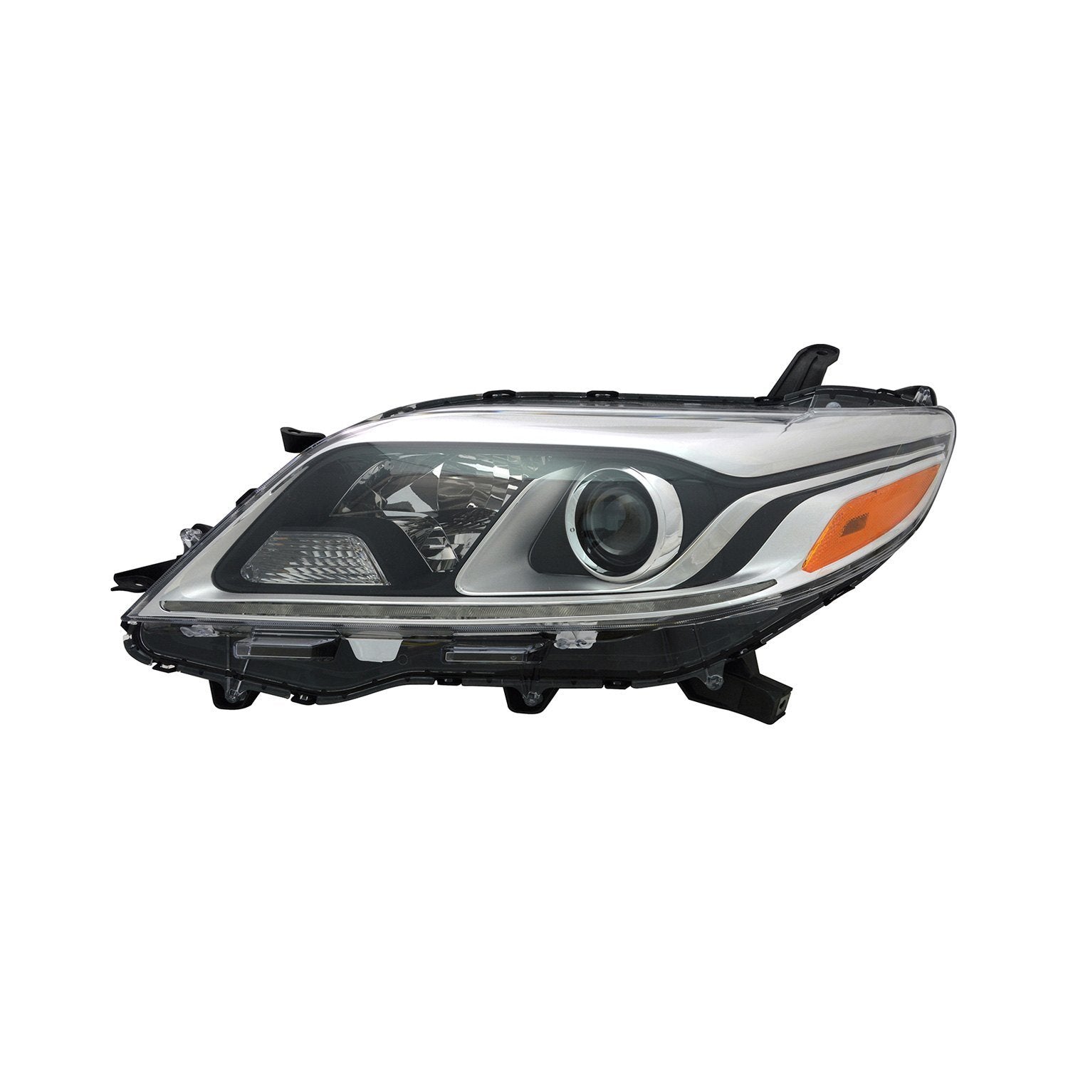 Phare avant gauche halogène avec feux de jour à LED pour Toyota Sienna 2015-2019 (XLE/Ltd Capa), référence TO2502230C - Hunt Parts