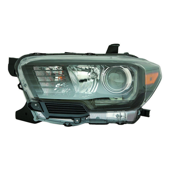 Head Lamp Driver Side Toyota Tacoma 2015-2023 Halogen With Led Drl/Fog Lamp/Black Bezel Capa , To2502244C