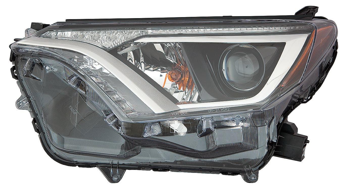 Phare avant gauche (côté conducteur) pour Toyota Rav4 2016-2018, halogène, haute qualité, fabriqué aux États-Unis, TO2502247