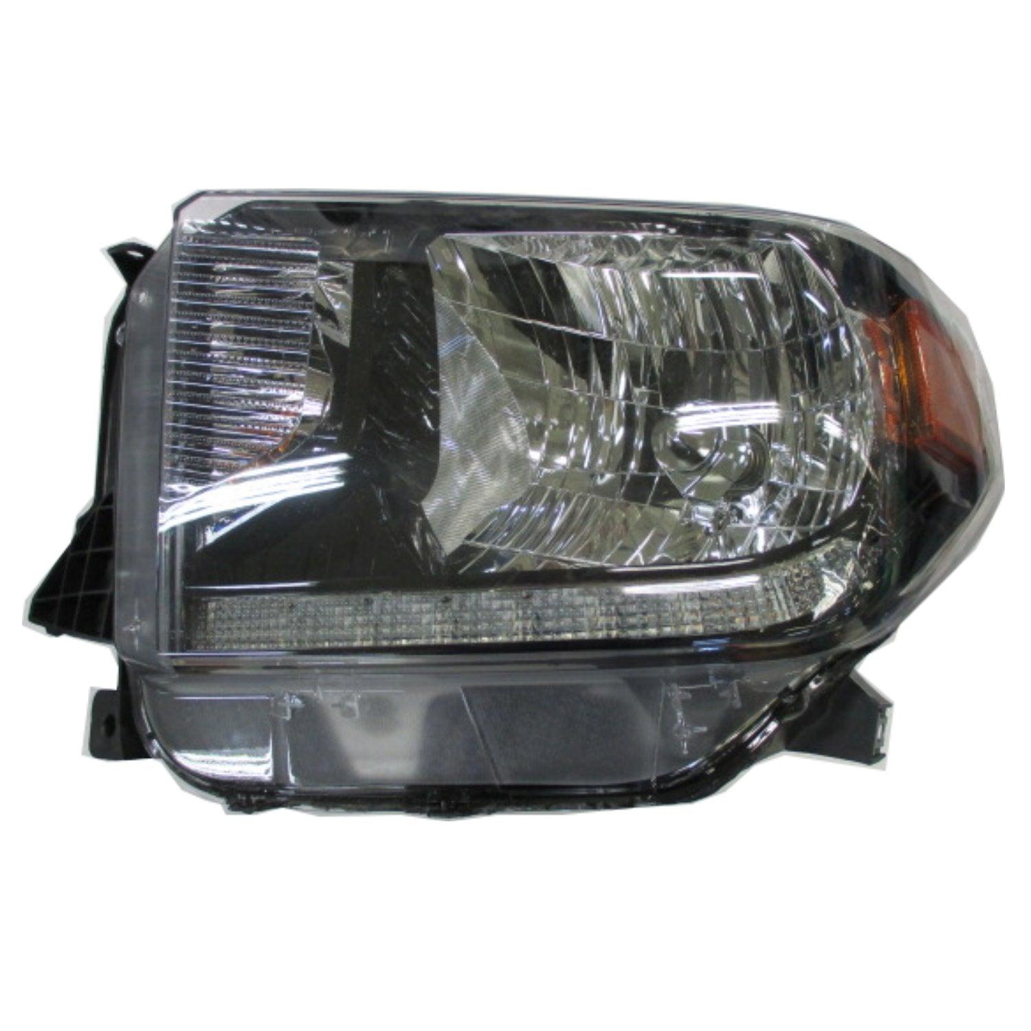 Phare avant gauche halogène de haute qualité, sans enjoliveur fumé, pour Toyota Tundra 2018-2020 (TO2502260)