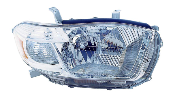 Head Lamp Passenger Side Toyota Highlander 2008-2010 Japan Built Base-Ltd-Se Models Capa , To2503176C